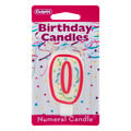 Culpitt Red Numeral Birthday Candle #0
