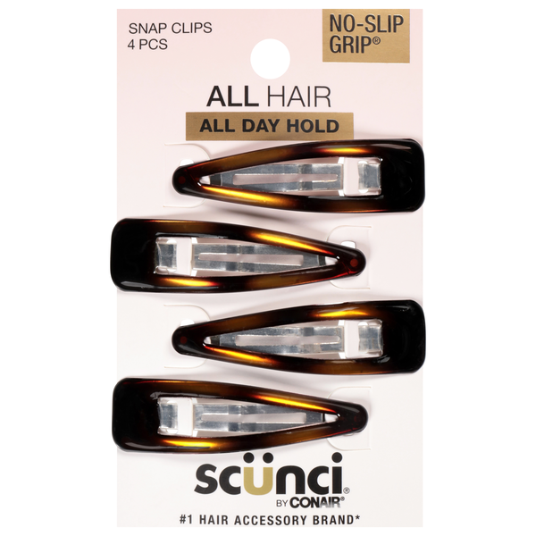 Scunci No Slip Grip Snap Clips