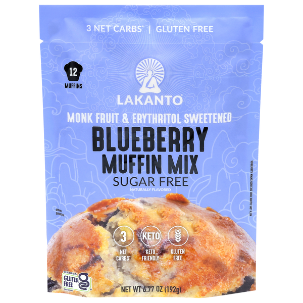 Lakanto Gluten & Sugar Free Keto Blueberry Muffin Mix