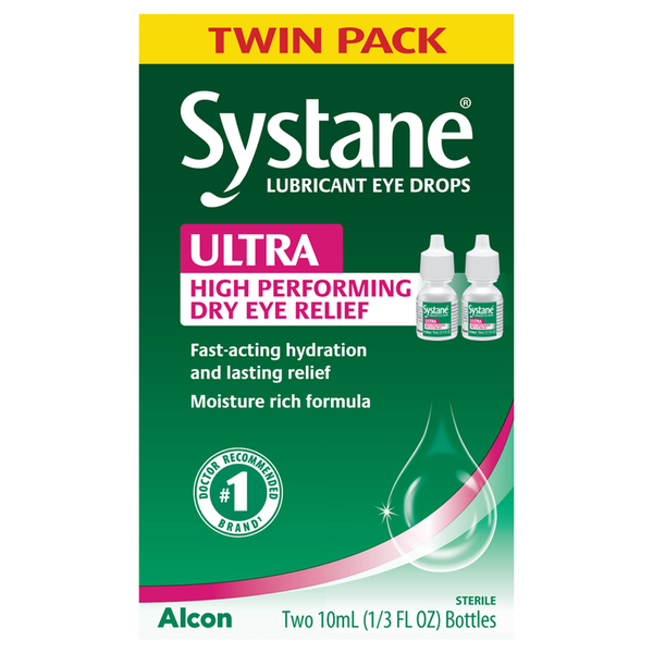 Systane Ultra Lubricant Eye Drops High Performance - 2 pk
