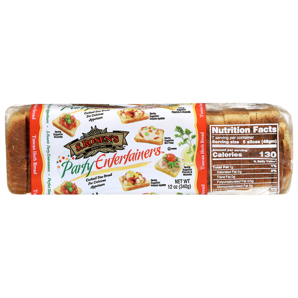 S. Rosen's Party Entertainers Tuscan Herb Sliced Bread