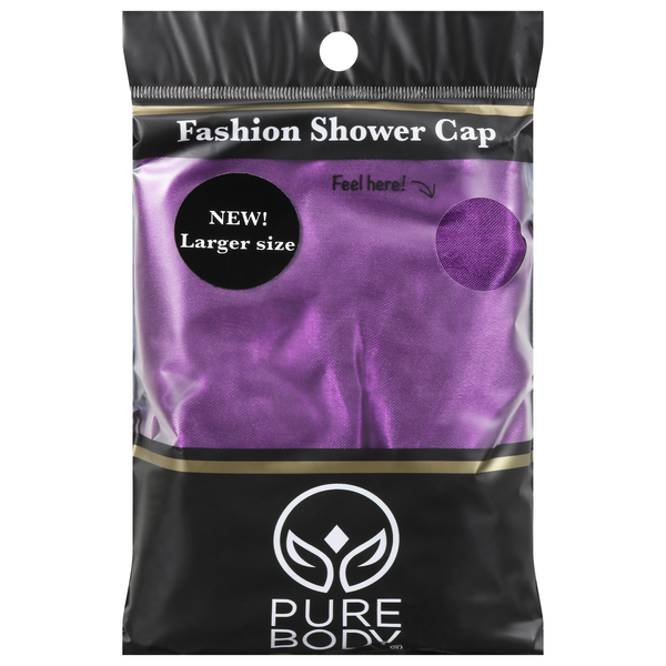 Pure Body Fashion Shower Cap Purple