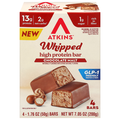 Atkins Chocolate Malt Whipped 13g High Protein Bars - 4 ct