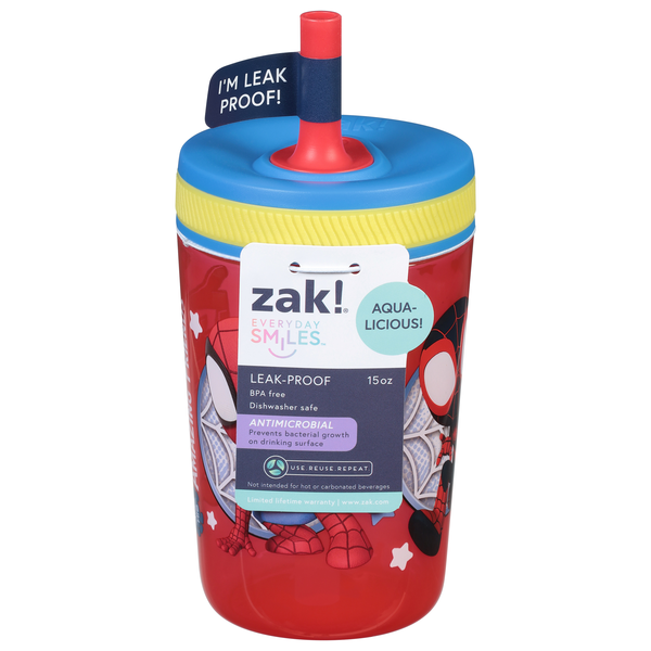 Zak! Everyday Smiles Aqua Licious Leak-Proof Sippy Cup 15 oz