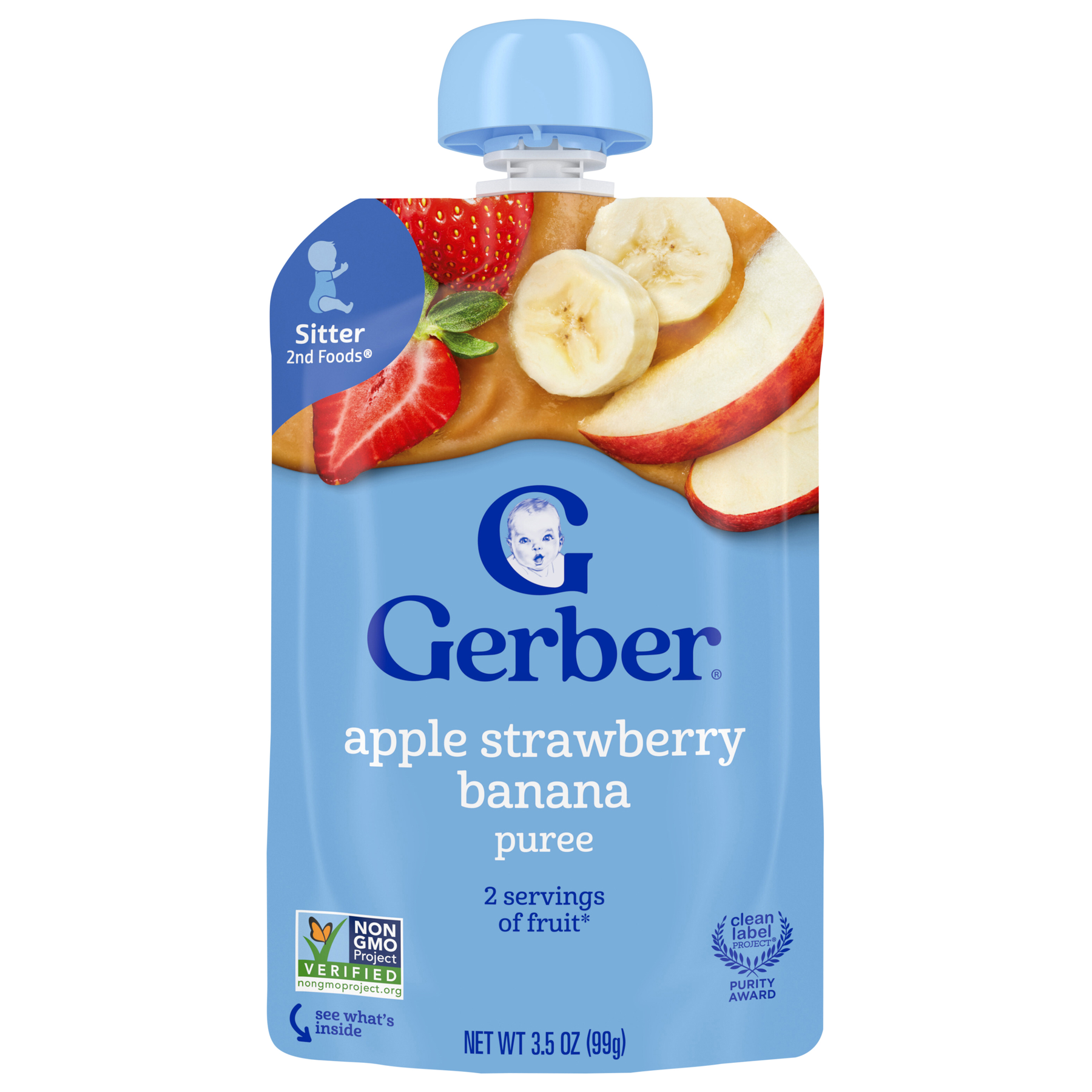 Gerber Gerber Natural 2nd Baby Food Apple Strawberry Banana
