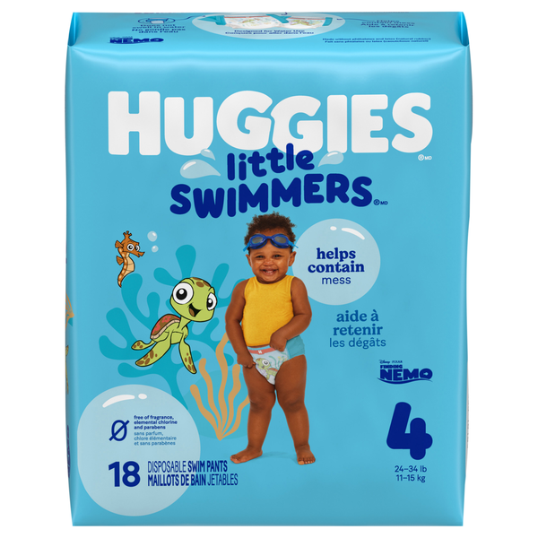 Huggies Little Swimmers Size 4 Swim Pants 24-34 lb
