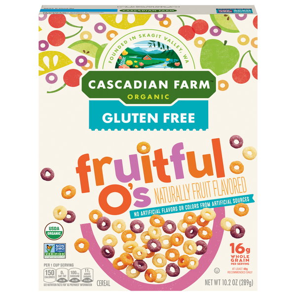 Cascadian Farm Organic Gluten Free Fruitful O's Whole Grain Cereal