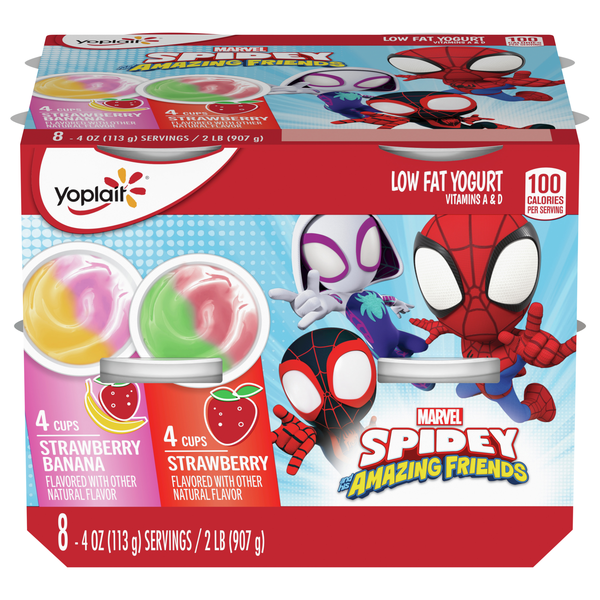 Yoplait Low Fat Strawberry Banana/Strawberry Yogurt Cups - 8 ct