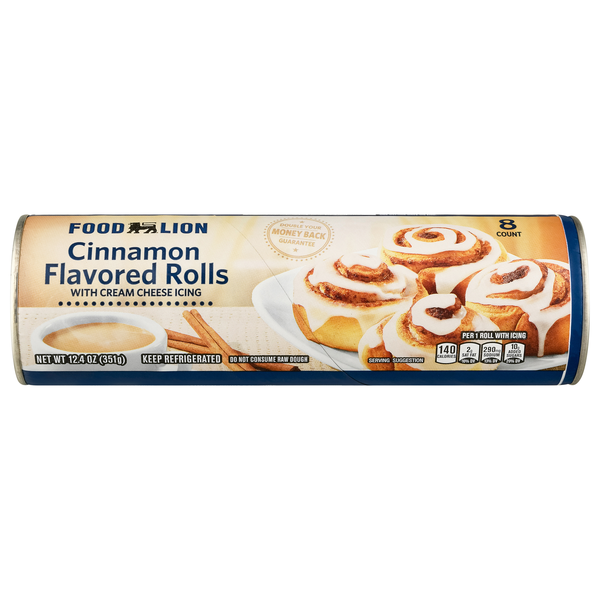 Food Lion Cinnamon Rolls with Cream Cheese Icing - 8 ct