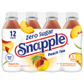 Snapple Zero Sugar Peach Flavored Iced Tea - 12 pk Plastic