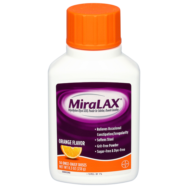 MiraLAX Osmotic Laxative Orange Flavor Powder