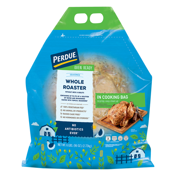 Perdue Oven Ready Seasoned Whole Roaster Chicken in Cooking Bag Fresh