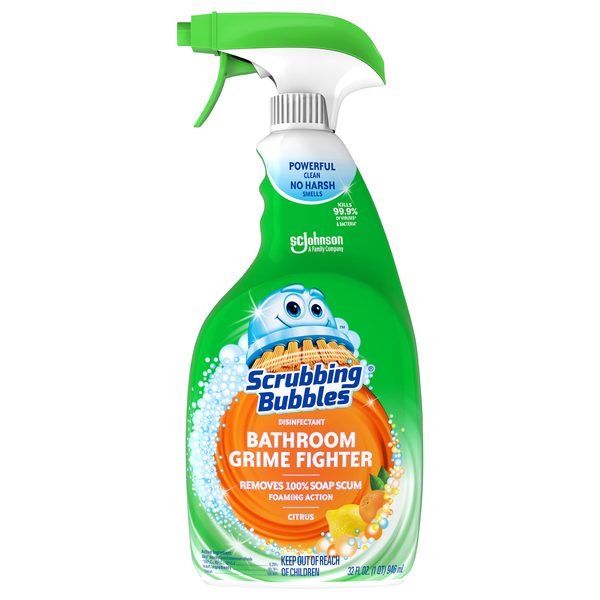 Scrubbing Bubbles Disinfectant Citrus Bathroom Grime Fighter Trigger Spray