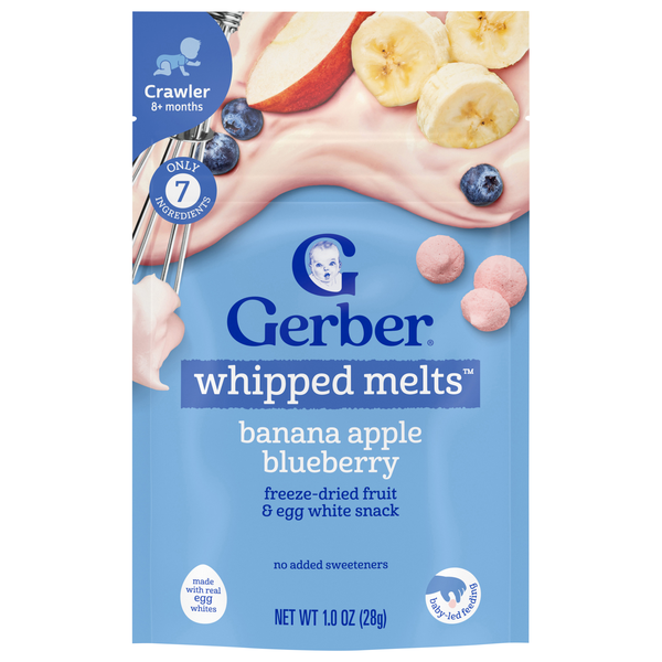 Gerber Natural Baby Banana Apple Blueberry Whipped Melts
