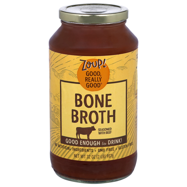 Zoup! Gluten Free Bone Broth Seasoned with Beef