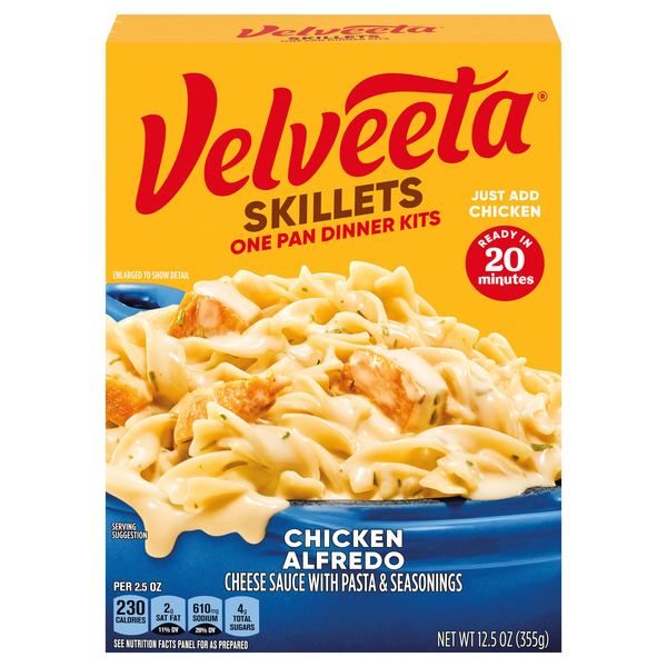 Velveeta Skillets One Pan Dinner Kits Chicken Alfredo