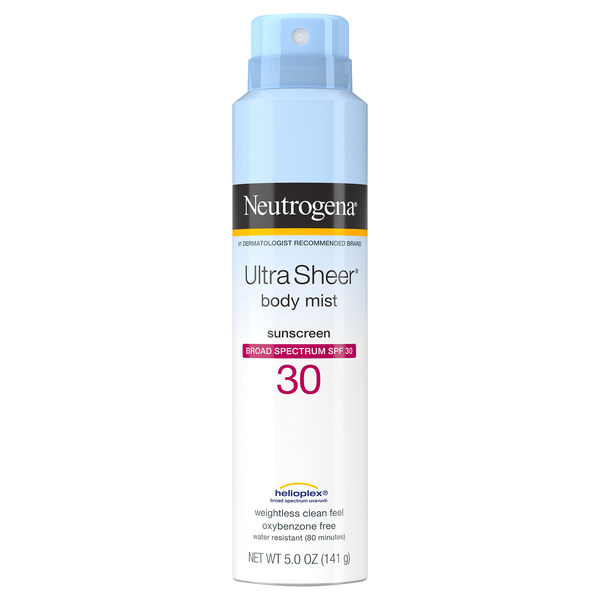Neutrogena Ultra Sheer Body Mist Sunscreen Broad Spectrum SPF 30