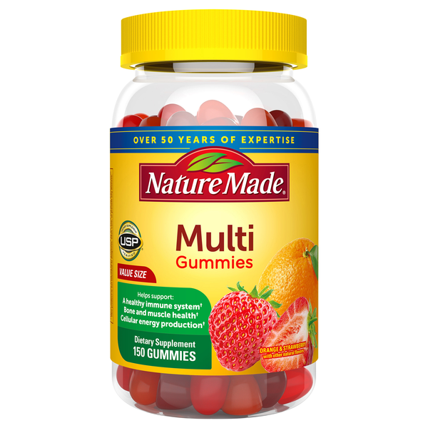 Nature Made Orange Cherry & Mixed Berry Adult Multi Supplement Gummies