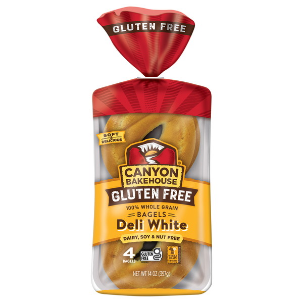 Canyon Bakehouse Gluten Free Deli White Bagels - 4 ct