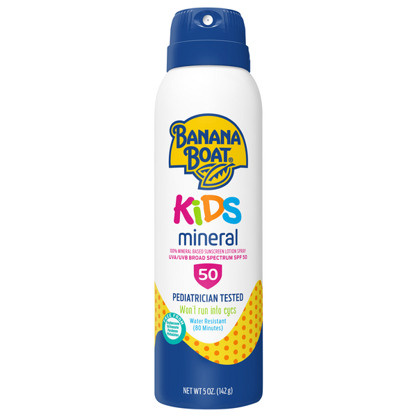 Banana Boat Kids Mineral Sunscreen Lotion Spray SPF 50