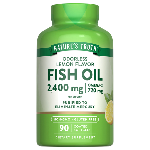 Nature's Truth Odorless Fish Oil 2400 mg Softgels