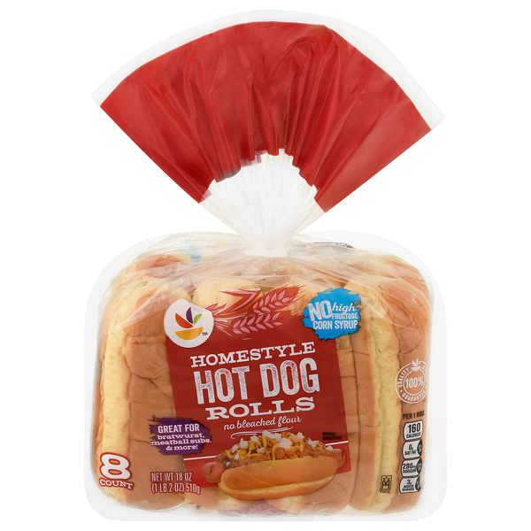 Stop & Shop Homestyle Hot Dog Rolls - 8 ct