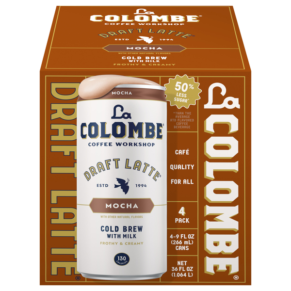 La Colombe Mocha Latte Coffee Drink - 4 pk