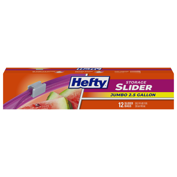 Hefty Slider 2.5 Gallon Jumbo Storage Bags