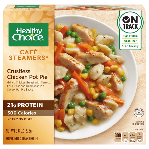 Healthy Choice Cafe Steamers Crustless Chicken Pot Pie Frozen Meal