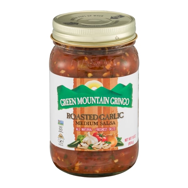 Green Mountain Gringo All Natural Medium Roasted Garlic Salsa