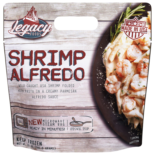 Legacy Foods Shrimp Alfredo Frozen