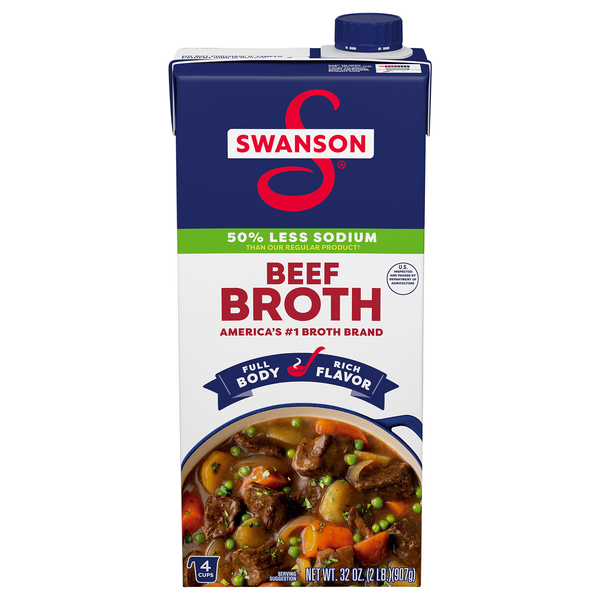 Swanson 50% Less Sodium Beef Broth
