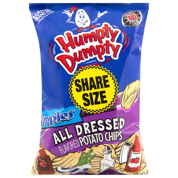 Humpty Dumpty Ripples All Dressed Potato Chips Share Size