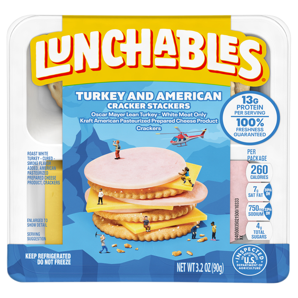 Lunchables Crackers Stackers Turkey & American