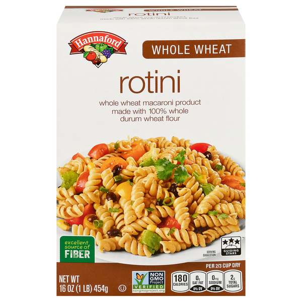 Hannaford Whole Wheat Rotini Pasta