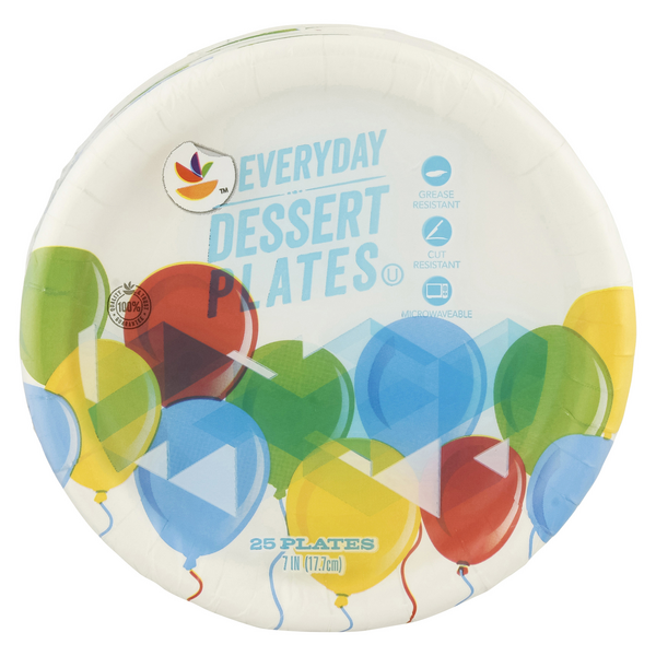 Giant Everyday Dessert Paper Plates 7 Inch