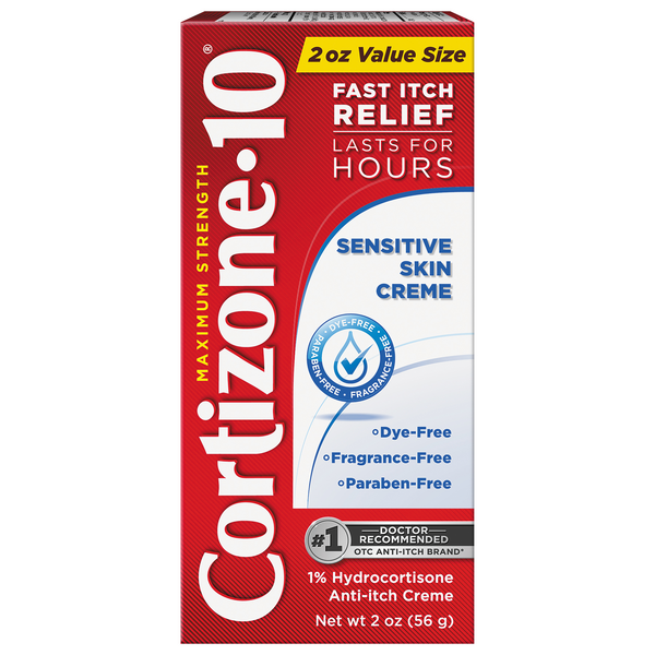 Cortizone-10 Hydrocortisone Anti-Itch Sensitive Skin Creme Value Size
