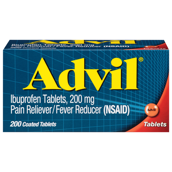 Advil Ibuprofen Pain Relief 200 mg Coated Tablets