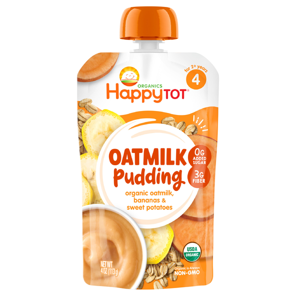 Happy Tot Organics Stage 4 Oatmilk Pudding Bananas & Sweet Potatoes