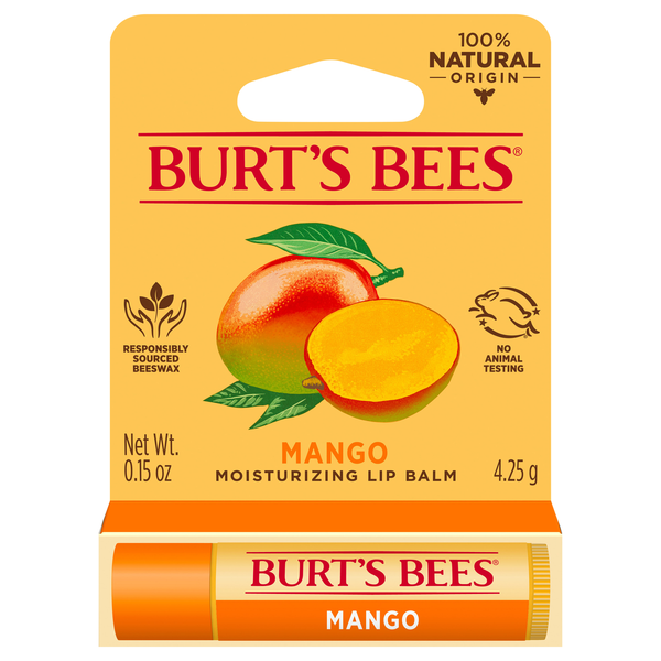 Burt's Bees 100% Natural Mango Moisturizing Lip Balm