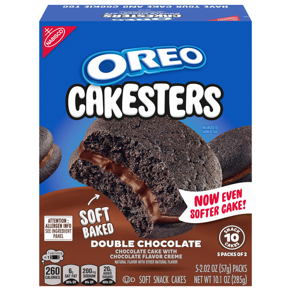 OREO Cakesters Double Chocolate Soft Snack Cakes - 5 ct