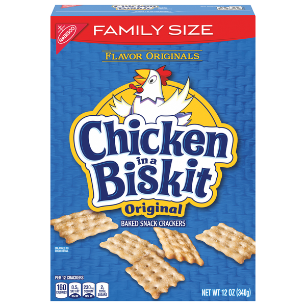 Nabisco Chicken in a Biskit Baked Original Snack Crackers Family Size