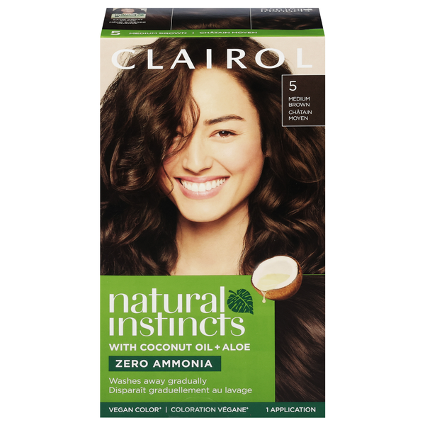 Clairol Natural Instincts Zero Ammonia Hair Color Medium Brown 5
