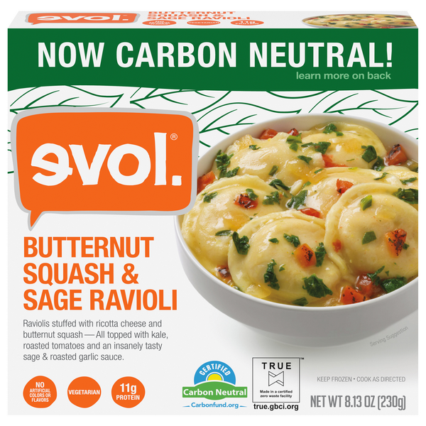 Save on evol. Butternut Squash & Sage Ravioli Order Online Delivery Giant