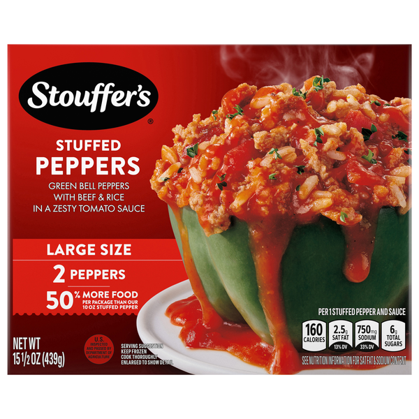 Stouffer's Stuffed Peppers Large Size Frozen Meal