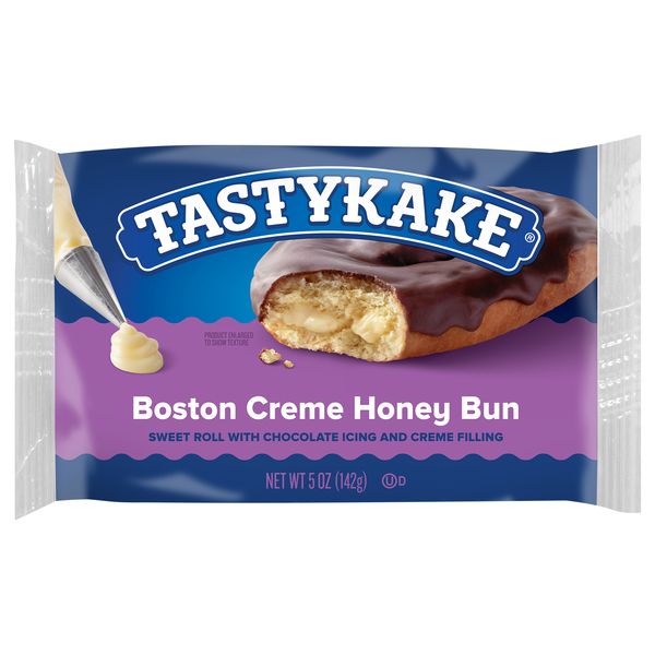 Tastykake Boston Creme Chocolate Iced Honey Bun