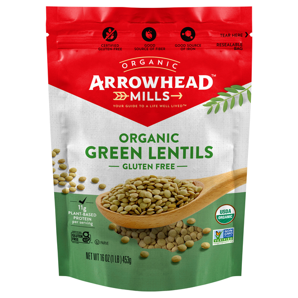 Arrowhead Mills Dried Green Lentils All Natural Organic
