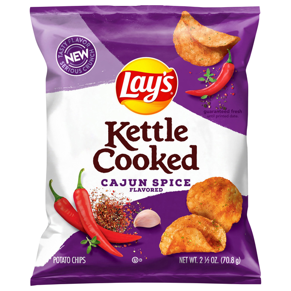 Save on Lay's Cajun Spice Kettle Cooked Potato Chips Order Online