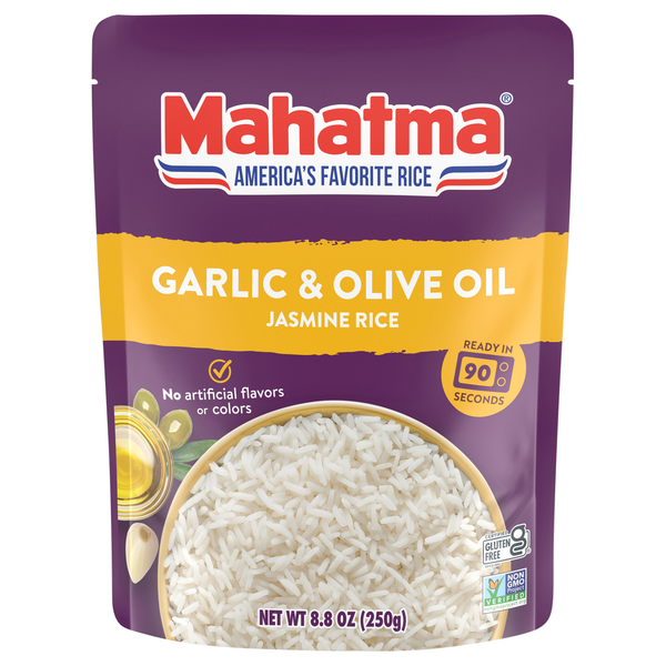 Mahatma 90 Second Microwave Garlic & Olive Oil Flavored Jasmine Rice