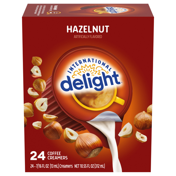 International Delight Hazelnut Coffee Creamer Singles - 24 ct